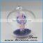 Pink and blue christmas Ornaments 2.75 Inches glass terrarium, Resin diamond and shoes glass ball