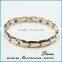 Black energy stones custom silver unisex health full magnetic bracelet