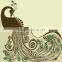 full colors fashion body peacocks temporary tattoo customized cock tattoo for children