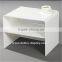 high quality white acrylic dinning table with transparent table leg