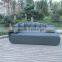 Sectional Wicker Daybed Round Rattan Sunbed WIth Footstool