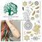 2015 New Design Gold Metallic Tattoo Sticker