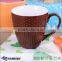 Ceramic colorful embossed polka dot coffee mug