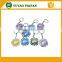 blank metal keyrings poker chip style small key chain with sticker