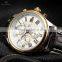 KS Leather Strap Analog Automatic Mechanical Men's Wrist Watch