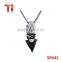 skull arrrowhead pendant necklace for men twisted chain with lobster clasp