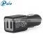 CE FCC ROHS Approved 2.4A/3.1A Quick Charge Car Charger 2 USB Port ABS+PC Material For iPhone 6 iPad Samsung