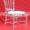 Strong & Stackable Crystal Clear Resin/Acrylic/PolyCarbonate Napoleon Chair