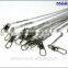 Fishing Wire Leader With Rolling Swivel And Interlock Snap 12"/60LBS