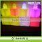 Color changing hot sell colorful furniture bar seating lithium battery led cube bar stool