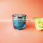 stained blue soy candle thick glass candle cup