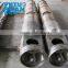 Conical twin screw and barrel for extruder machine