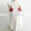 sexy tank top women tops crop top embroidery rose t-shirt