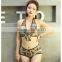 Sexy Sailed Women Sports Padded Bikini Swimwear with mixed print
