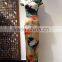 100% silk chinese dress printing red long cheongsam
