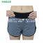 Wholesale custom made cotton black stripe underwear sport running gym shorts women