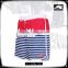 Cotton Stripes Digital Print Mens Swimsuits with Full Mesh Lining