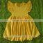 wholesale girls shirts flutter yellow cotton shirt top kids girl comfort t shirts