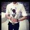Big yards in the sleeve shirt tide male han edition cultivate one's morality leisure shirt sleeve shirt printing five points