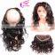 Alibaba Virgin Human Hair Lace Closure Ear To Ear Elastic 360 Lace Band Frontal Closure With Baby Hair Bleached Knots