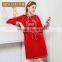 2017 Top Qianxiu Cheap Sport Gym Jersey Knitted Cotton Red Women Lady Sexy Nighty Design