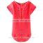 A pocket bat short sleeved chiffon shirt blouse color perspective SD100