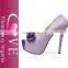 gentlewoman High-heeled shoes with fish head and Sweet satin bow