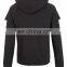 CHEFON Washed Black Mock Sleeve Overhead Hoody CTSS0020
