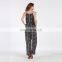 Mexican summer long chiffon casual women Jumpsuit with Small Spots Printed