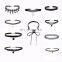 Gothic Choker Necklace Sets Velvet Chocker Jewelry Black Multilayer Chokers For Girls