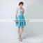 Custom Made Sweet Jewel Ruffles A Line Chiffon Sleeveless Mini Button Zipper Popular Evening Dresses