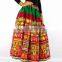 Gujarati traditional kuchi embroidery mirror work rabari skirt - belly dance boho skirt - vintage banjara skirt