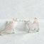 Wholesale Fashion Tiny Silver Flat Cat Earring for Women
