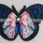 Good Quality wholesale beaded PINK butterfly embroidery patch for clothing