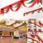Christmas bunting flag Wave Flag with Bell and Ball 3 Layers Banner Merry Christmas Decor Ceiling Light Ornament