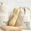 Thick and tightly woven hemp fabric food safe produce bag for bread