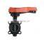 DN80 DIN EPDM Rubber Seat plastic PVC Manual Flange butterfly valve with handle
