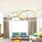 Creative Golden Hotel Lobby Chandelier LED Aluminum Circle Ceiling Light