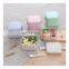 Square Lunch Box Eco Friendly Wheat Straw Material Portable Bento Box Microwaveble Food Storage Container For Children Lunch