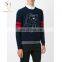 Men's Round Collar Jacquard 100% Cashmere Pullover Knitted Sweater