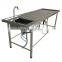 High quality Stainless Steel 304 Mortuary Table with body washing