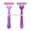 Custom oem china disposable shaver 3 blade durable and safe shaver with high quality