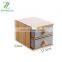 Wholesale Custom bamboo Jewelry gift box with fabric drawers
