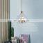 Nordic minimalist bedside glass lamp bedroom creative restaurant bar single-head small chandelier staircase chandelier