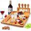 Hot Sale Simple Safe Kitchen 100% Natural Bamboo Cheese Board Kitchen Knives Set Board Chopping Blocks