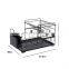 Cheap price iron wire tableware drain kitchen organizer multifunction dishes black storage rack