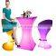 bar table sofa /RGBW color changing led outdoor patio garden nightclub furniture plastic party tables and chairs