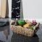 HBK wholesale boat shape water hyacinth rattan storage basket for kitchen and living room