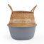Dipped Color Seagrass Belly Basket, Planter Pot, Best Seller Woven Plant Holder Wholesale made in Vietnam