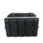 ABS-6UM 12”Light Weight Plastic Amplifier Aviation Case 6U AMP Flight Rack Case With 4 Twist Locks and 2 Carry Handles